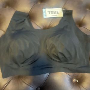 NWT True & Co Women's True Body Lift Scoop Neck Black Bralette, Size 2XL